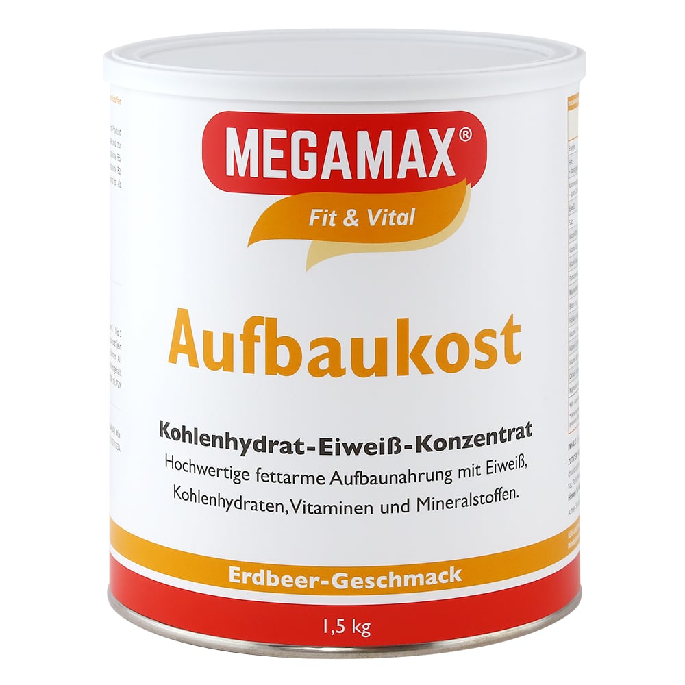 MEGAMAX Aufbaukost Erdbeere Pulver