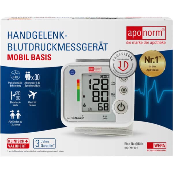 aponorm Blutdruckmessgerät Mobil Basis Handgelenk