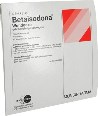 BETAISODONA Wundgaze 10x10 cm